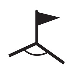 Corner flag icon illustration design