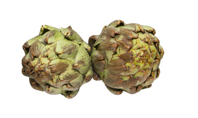 Fototapeta premium Artichoke vegetable isolated in white background.