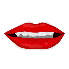 Fototapeta premium Beautiful glossy female lips.