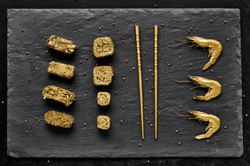 Luxury Golden Sushi Set