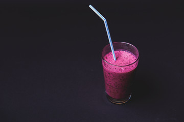 Blueberry smoothie with fresh berries