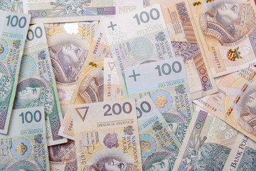 Polish zloty in notes and coins