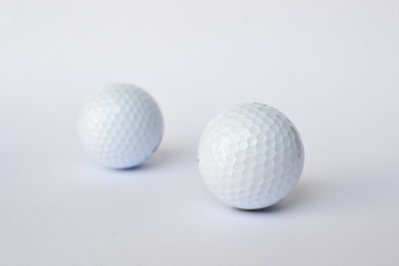 golf ball on white background, sport time