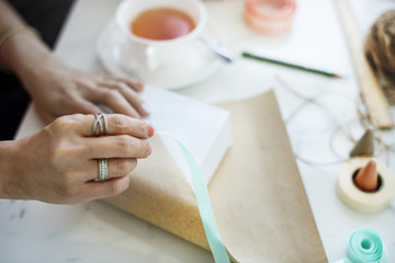 Gift Present Handmade Wrapped Simple Concept