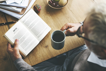 Coffee Break Reading Travel Book Lifestyle Concept