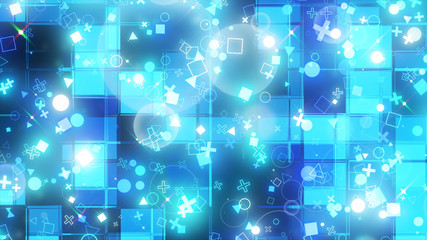 キラキラパーティクルと玉ブラシ　ブロック背景