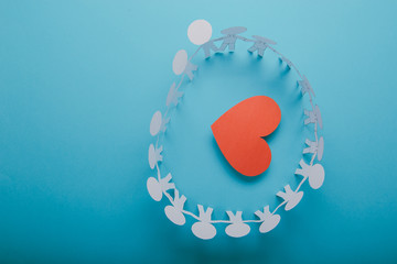 Red paper Valentines Day heart