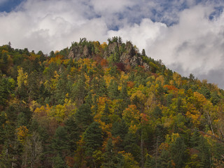 Mountain slope in the fall