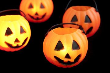 Glowing Halloween lantern face