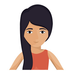 Fototapeta premium woman cartoon icon. Avatar people person and human theme. Isolated design. Vector illustration