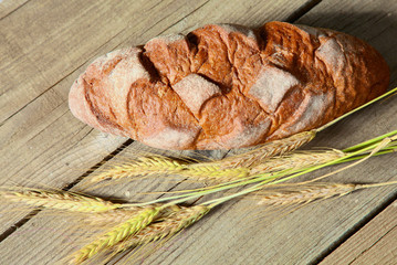 bread and ears are on the old table