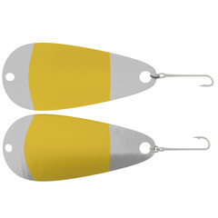 Spoon fishing lure Front and back