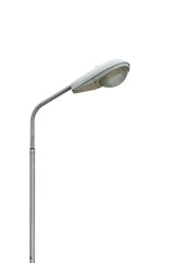 street lights illuminated isolated