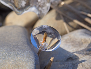 Ice natural sculpture