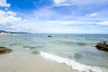 Beach and  sea with sky