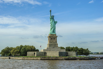Obraz na płótnie Canvas Statue of Liberty on Liberty Island on a sunny day, New York City, USA