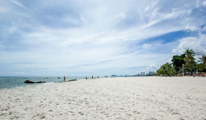 Beach and  sea with sky