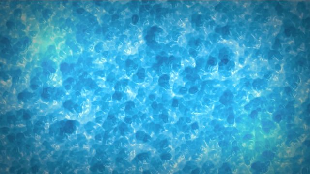 Seamless abstract blue surface liquid water with blurry bubble element particle water background texture pattern. In sea water concept in 4k ultra HD loop