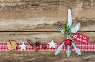 Frohe Weihnachten Essen Einladung