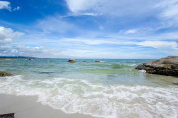 Beach and  sea with sky