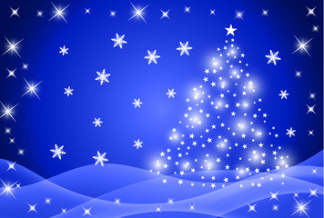 光のクリスマスツリー