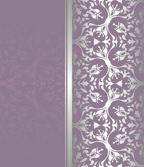 Beauty card. Floral background, vintage style, retro design