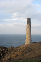 Ruined chimney, Levant Mine Cornwall