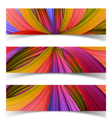 Illustration of colorful stripes background banner