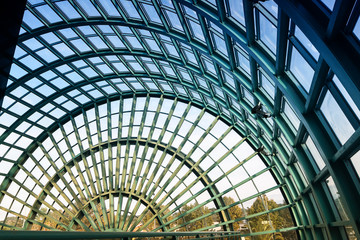 architectural detail of the structure of the airport of Pescara