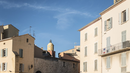 Fototapeta na wymiar Saint-Tropez the clock tower