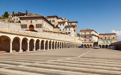 Assisi at sunset. Italy