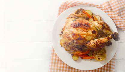 Whole roasted chicken