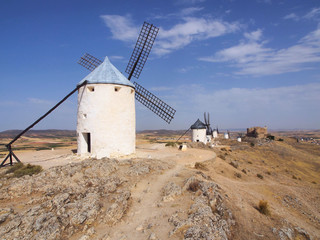 Famous windmills in Consuegra, Castile-La Mancha,Toledo, Spain