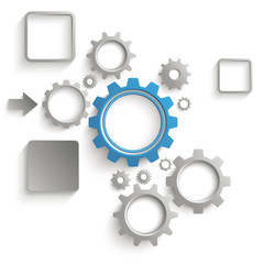 Industry Infographic Blue Gear Cenre