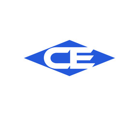 Simple Vector Modern Initial Letters Logo Croped in Diamond shape ce