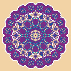 Round colorful mandala.