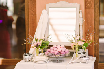 candy bar at wedding reception