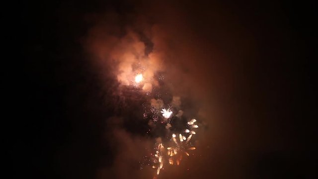 Fireworks display big finale USA 4th of July New Year Celebration colorful explosion    