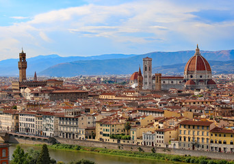 Fototapeta na wymiar Florence in Italy from Michelangelo Square