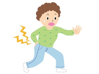 ぎっくり腰（輪郭線なし）