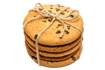 round cookies isolated decorative rope tied