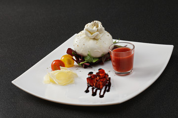 Burrata cheese appetizer