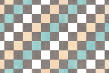 Watercolor square pattern.