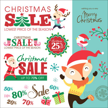 Christmas sale design elements