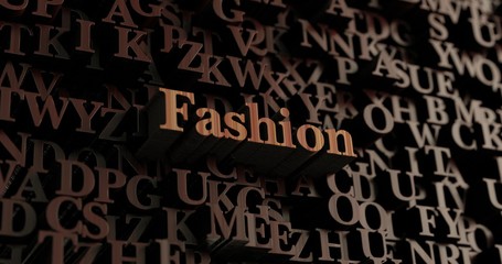 Fashion - Wooden 3D rendered letters/message.  Can be used for an online banner ad or a print postcard.