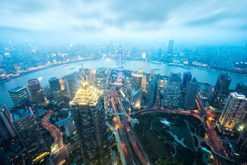 Fototapeta premium Shanghai city skyline, Shanghai China