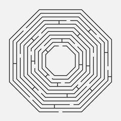 Vector illustration of maze / labyrinth. Isolated on white background, eps 8.
