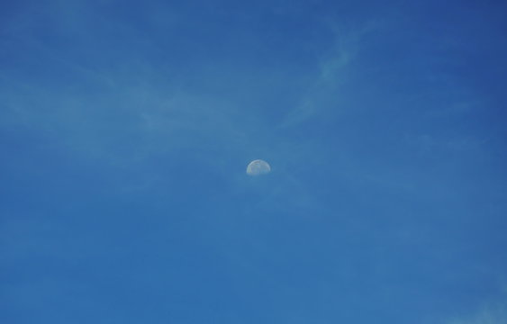 moon on sky in daytime