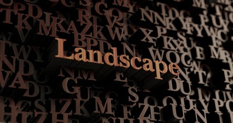 Landscape - Wooden 3D rendered letters/message.  Can be used for an online banner ad or a print postcard.