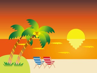 サンセットビーチ（オレンジ）